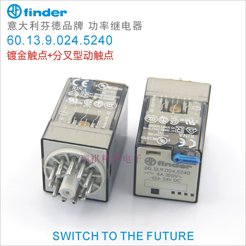 Gold plated fork contacts 60 13 9 024 5240 90 73 Italian finder power relay