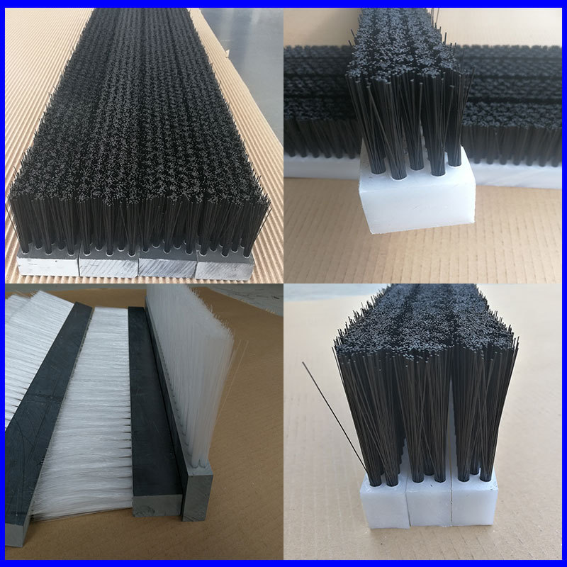 Brick Machine Strip Brush Pvc Board Brush Wood Board Row Brush Long Short Nylon Filament Soft Bristle Hard Bristle Wear-Resistant Cleaning Industrial Brush Strip