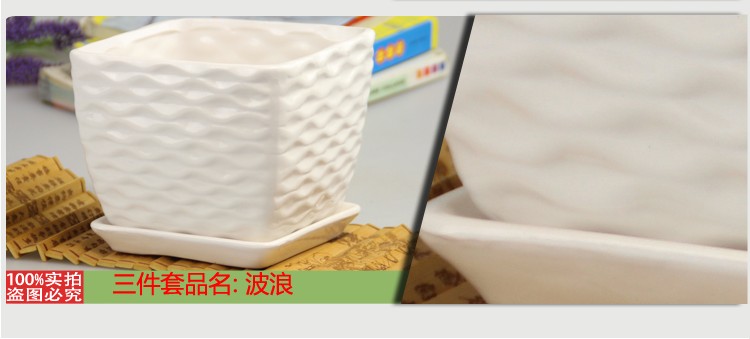 Bình gốm cực lớn Bình sứ màu trắng lọ có khay Jingdezhen kích cỡ đa dạng - Vase / Bồn hoa & Kệ lọ hoa tay phật