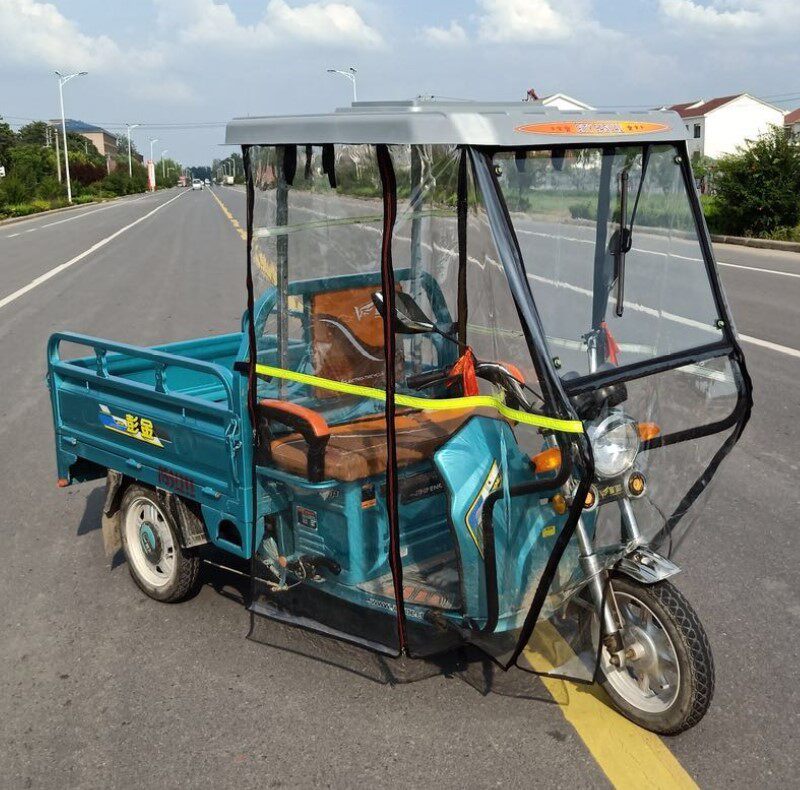 Electric tricycle carport front front shed courier driver's shed fully sealed sunshade canopy canopy electric car canopy