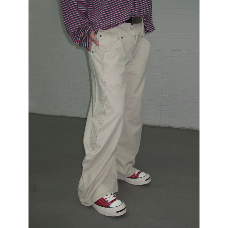 Ansridem Old Money Style Retro Silhouette Casual Pants with a High Sense of Sophistication, Cleanfit Versatile Wide-Leg Trousers for Men and Women