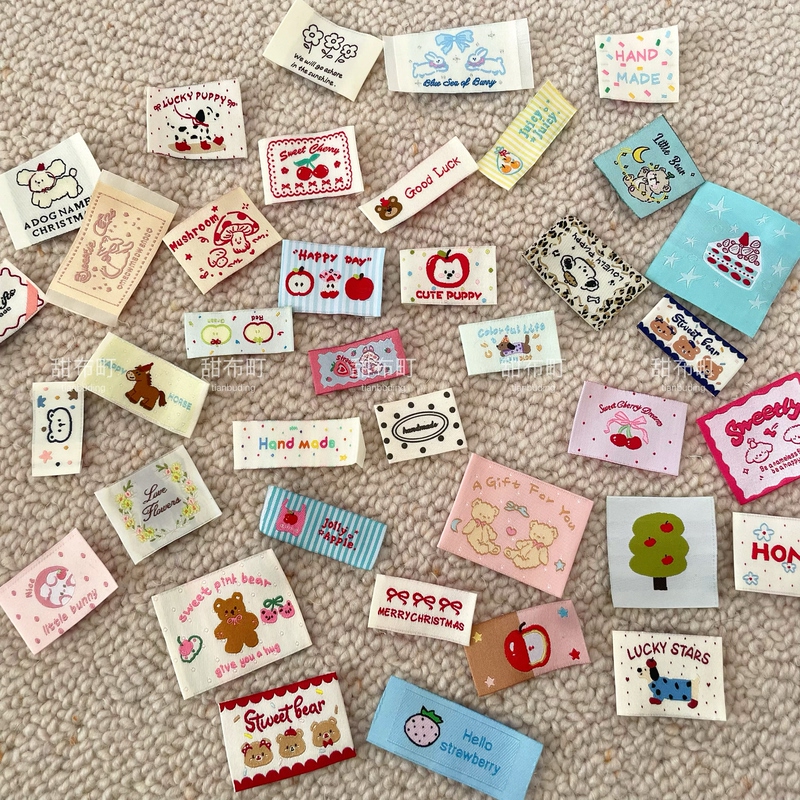 Sweet Fabric Town Original Fabric Label Blind Box Mixed Patchwork Small Size Doll Clothes Hair Ties Tablecloth Coasters Hole Repair Patches