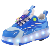 Kuromi childrens heelys shoes boys 2024 new autumn and winter four-wheel skates girls invisible sports roller shoes
