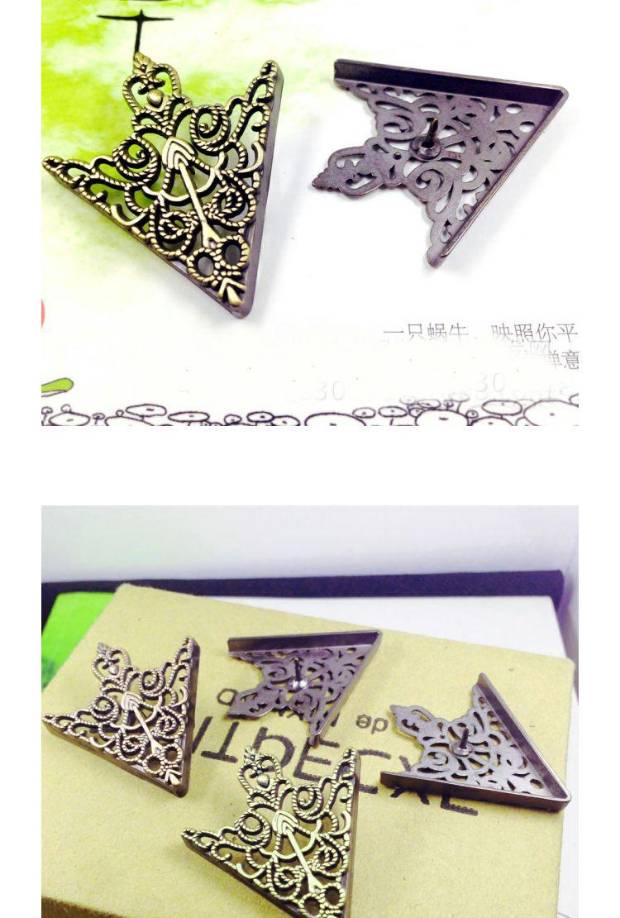 Hàn Quốc Openwork Áo cổ áo Góc cổ áo Clip Cổ áo Khóa Trâm Nam và Nữ Cổ áo cổ áo L163 cài áo vest