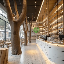 Bark tree branch forked log large trunk shape tree Nordic flower tea hall wood pile ornaments living room simple tea restaurant