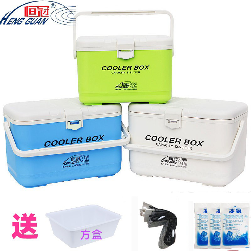 Hengguan small fishing box sea fishing is fishing bait box shrimp box 6.8 8.8 12.5 liter insulated fish box takeaway vaccine box