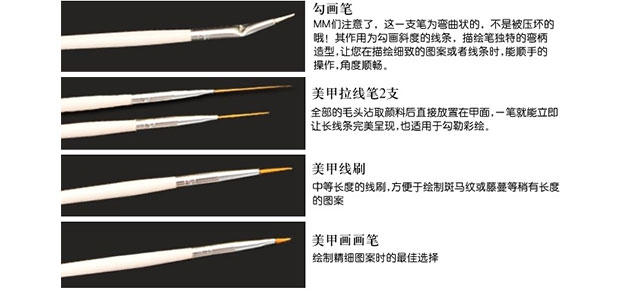 Bút công cụ đặt màu sơn hoa kéo dòng bút tinh thể trị liệu điểm hoa khoan bút nhỏ 15 - Công cụ Nail bộ làm móng 12 món