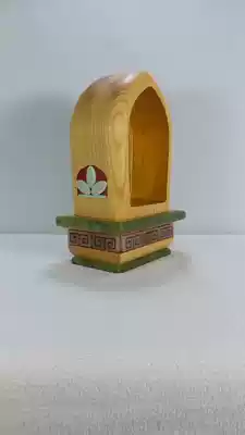 Traditional Chinese small Buddhist niches, emperors, yellow wood inlaid jade, small Buddhist niches, mini niches, top