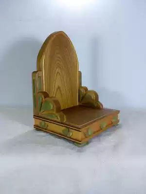 Traditional Chinese Buddhist niches, golden silk Catalpa wood inlaid jade Buddhist niches small Buddhist niches can be customized