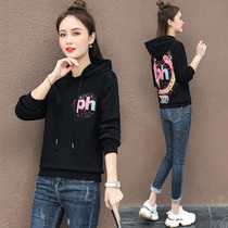 Sweatshirt Women Spring and Autumn 2021 New Korean version of loose foreign style thin age Joker fashion casual hooded top