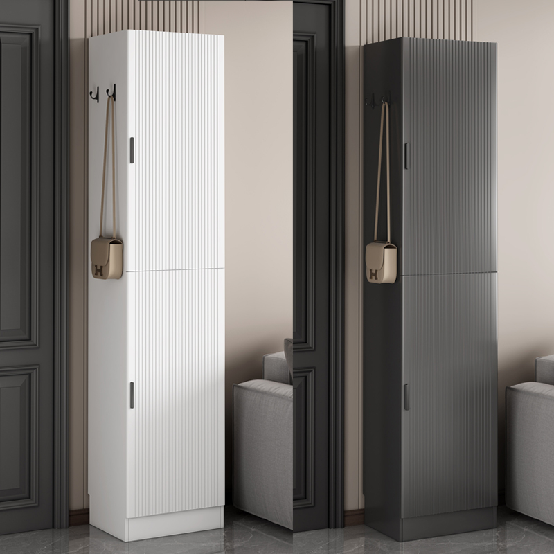 Small Shoe Cabinet at the Entrance, Home Entrance Storage Cabinet, Narrow and Tall Gap Storage Cabinet, Vertical Elevator Entrance Heightened Storage Cabinet
