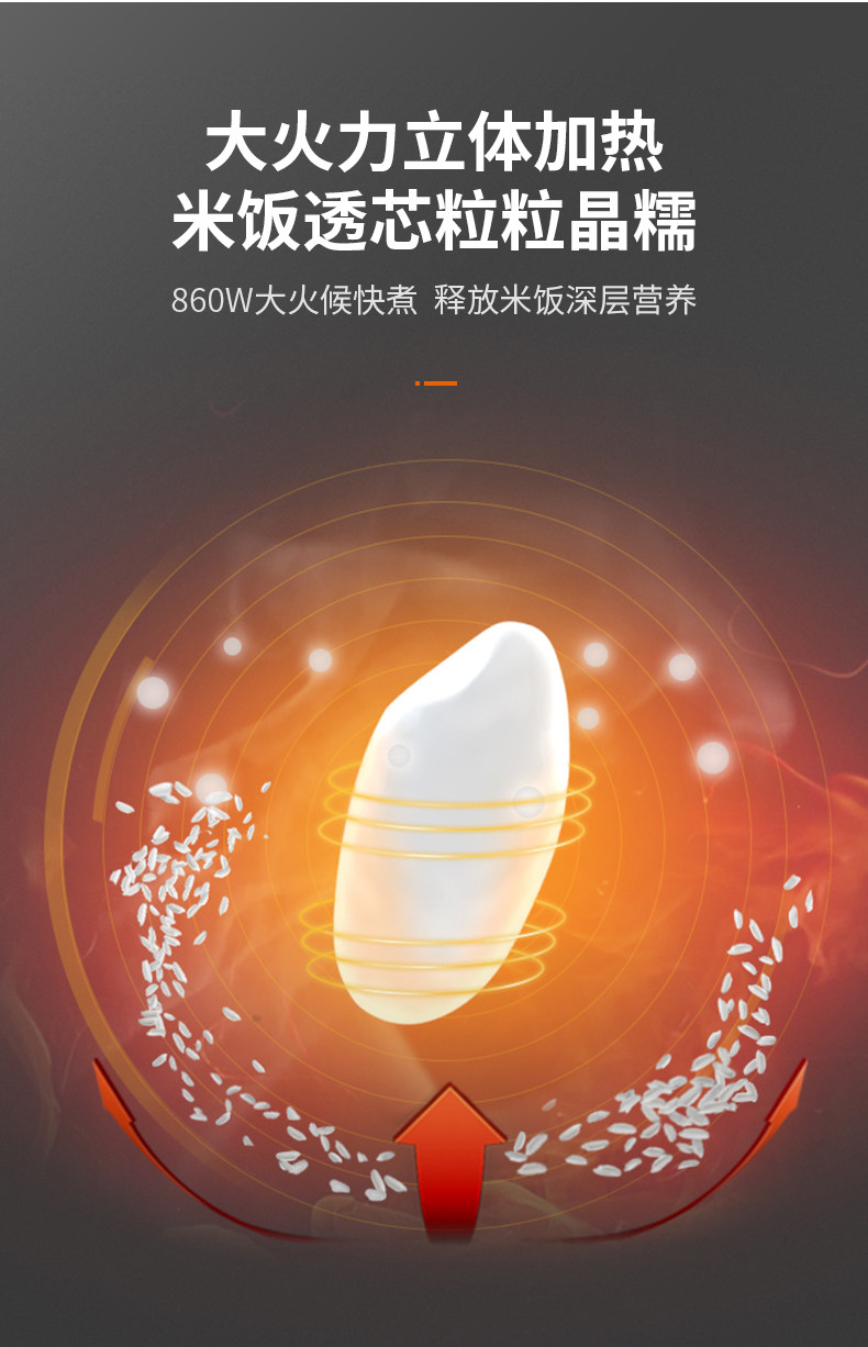 九阳 特快 多功能智能电饭煲 4L 一键低糖 图4