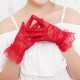 Bridal gloves lace red white wedding gloves wedding wedding gloves short long satin gloves