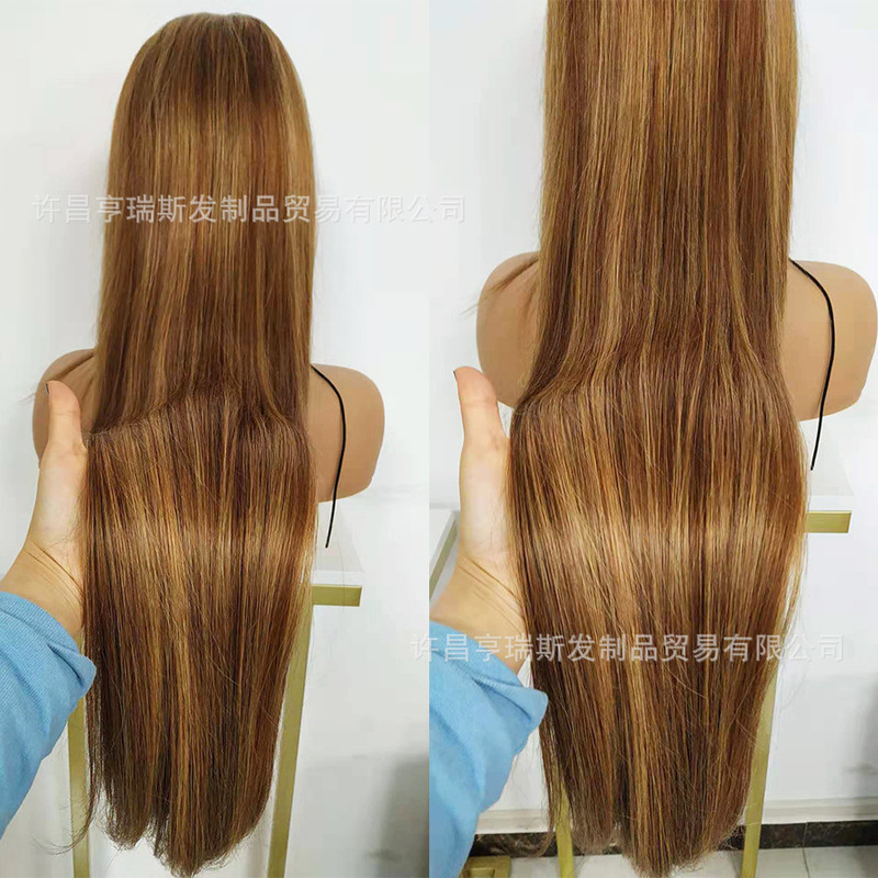 Highlight Human Hair 4X4 Lace Wig in Piano Color P4/30