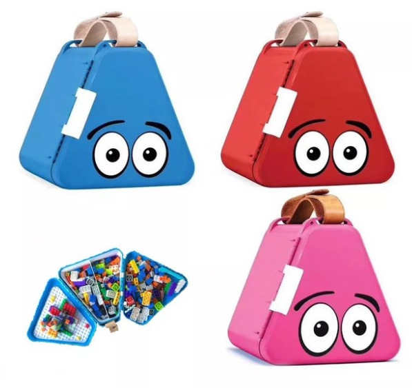 Portable toy finishing box children's multifunctional storage box building blocks snack box small particles multifunctional classification building blocks