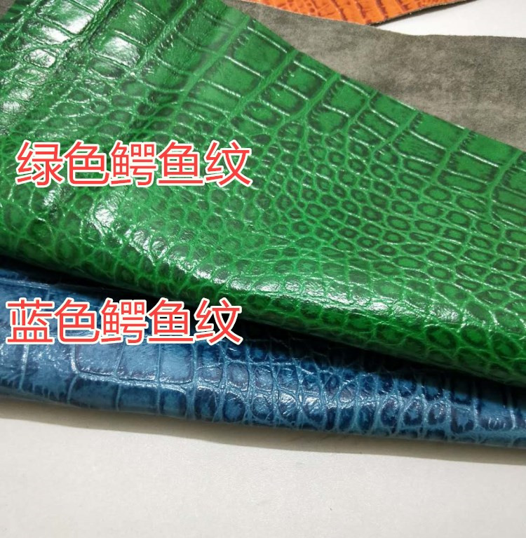 Da cá sấu sàn da chất liệu da vỏ nguyên serpentine nổi da vải túi diy - Vải vải tự làm vải cotton thô