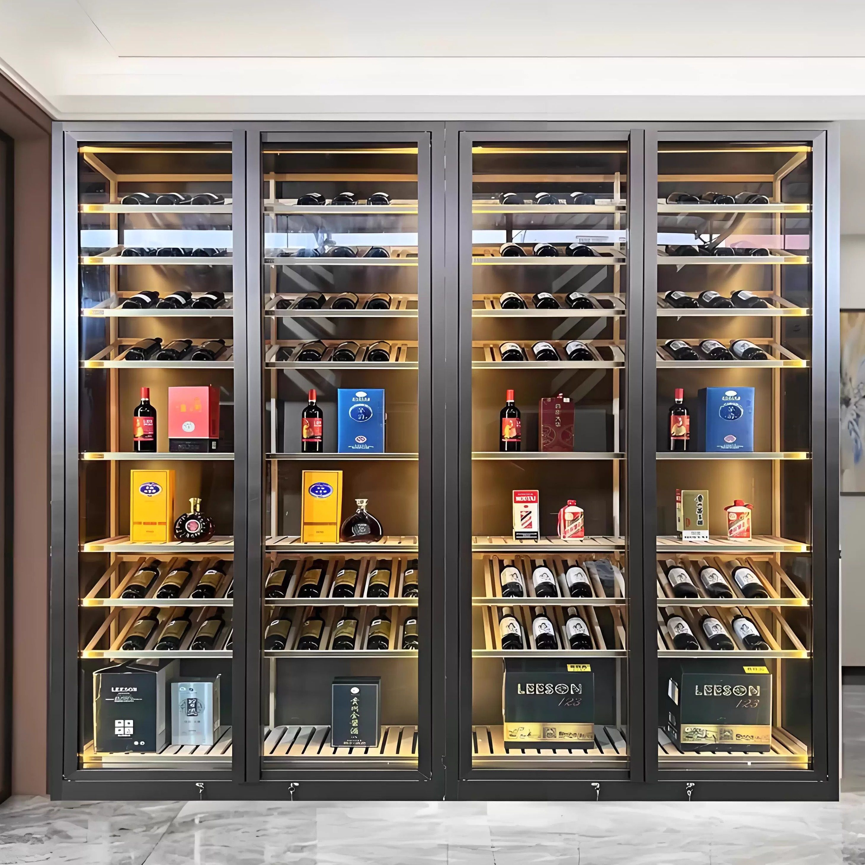 定制不锈钢家用酒柜，开启你的私人酒窖之旅🍷 -定制酒柜-淘宝百科网