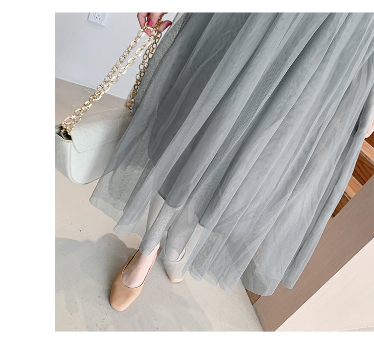 Váy lưới nhỏ gạc phụ 155 khí chất cổ tích nước hoa nhỏ 150cm váy treo ngắn cao Gao Jiao mùa hè nhỏ của phụ nữ - Váy eo cao đầm body nhún eo