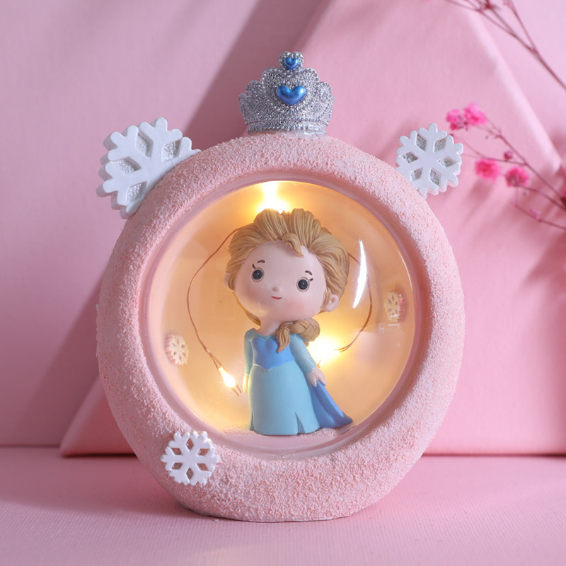 Unicorn Lights Dream Little Girl Little Little Girl in Red Room with Bedroom Decoration Birthday Gift