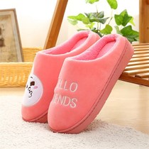 Autumn and winter brown bear CONI rabbit couple cotton slippers Korean cartoon cute girl thick-soled non-slip home slippers