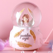 Guardian Angel Crystal Ball Music Box Girl Girl Girlfriend Birthday Gift Music Box Glass Ball Snowflake