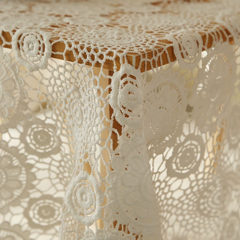 Французская кружевная столешница из полупрозрачной плотной вод dissolving lace cover кофейный столик десерт кровать завтрак скатерть