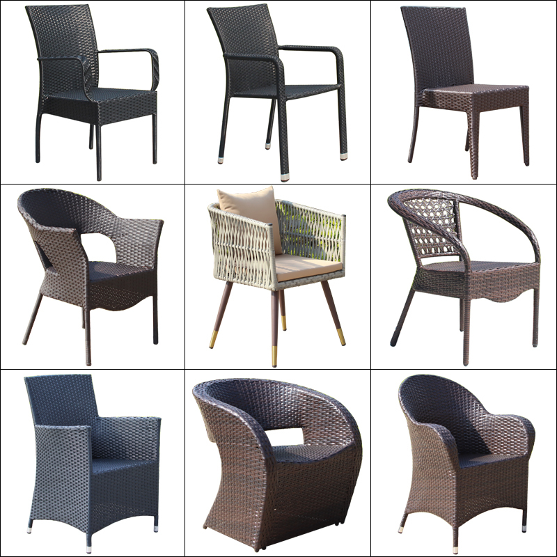 Outdoor Tables and Chairs, Rattan Outdoor and Indoor Rattan Chairs, Three- to Five-Piece Furniture Set, Outdoor Courtyard Leisure Balcony Tables and Chairs