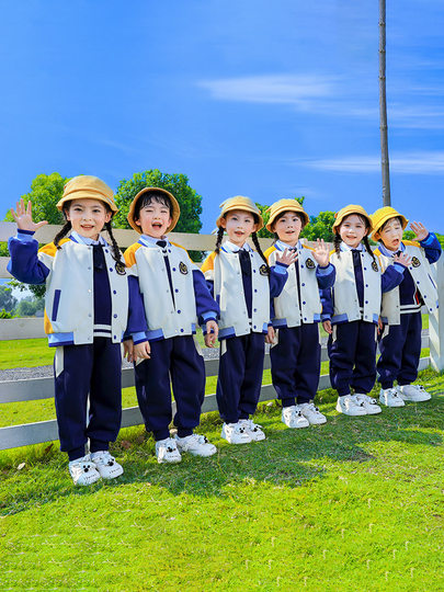 Kindergarten Uniforms, Spring and Autumn Three-Piece Baseball Uniforms, First Grade Sports Day Group Uniforms, Elementary School Uniforms