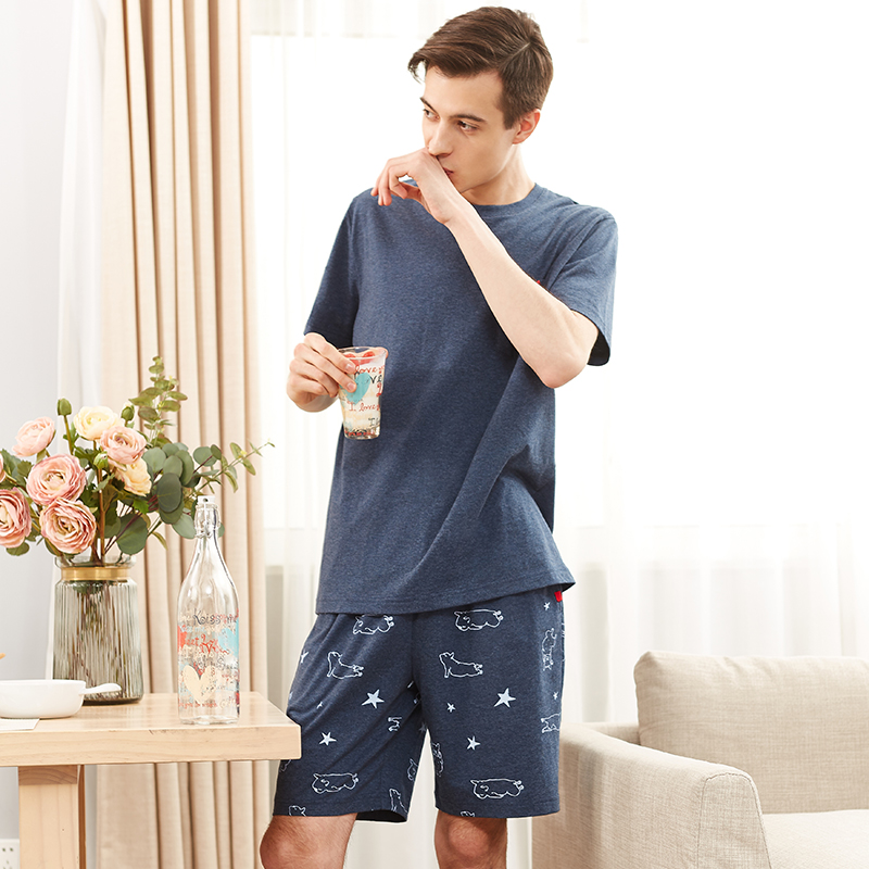 Pyjama pour homme THREEGUN   en Coton à manche courte - Ref 3002362 Image 2