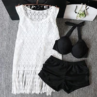 Áo tắm che bụng ba mảnh bikini đi biển với họa tiết hoa nhỏ tươi mới 2018 sóng mới Hàn Quốc - Bikinis bộ đồ bơi nữ