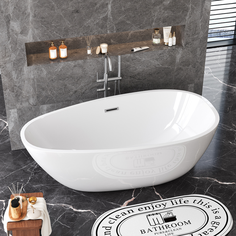 New Style Imperial Concubine Bathtub, Seamless Integrated Acrylic Freestanding Insulated Bathtub for Hotels and Guesthouses, Popular on Social Media, with Large Backrest