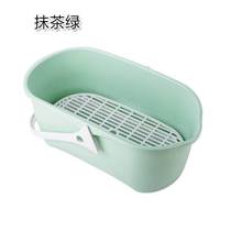 Hand pressure simple old-fashioned mop bucket wash mop basin large toilet Pier flat rectangular plastic single tube