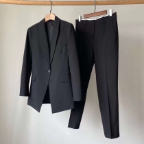 Spot Theory suit star with one buckle swallowtail wool blend lapel slim suit H0101113