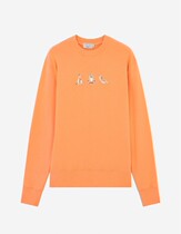 Maison Kitsune Yoga Fox Sweater Lady Round-Lead Cotton Cotton Coat EU00329KM0001