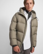 American spot Theory 2022 Fall and Winter Gray Ducks Mid - long hat down jacket K0977419