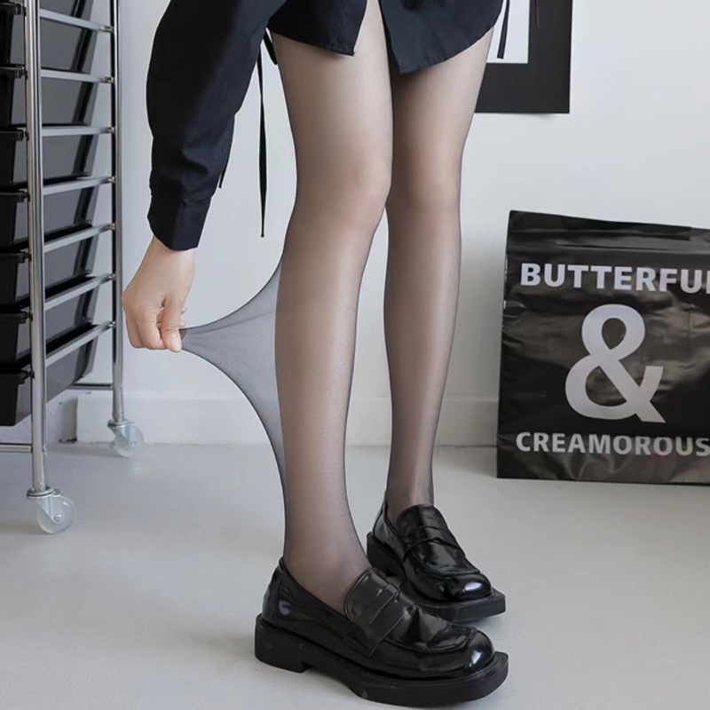 Black silk socks female summer ultra-thin anti-hook wire does not turn off black sexy sensitive leg artifact pineapple socks