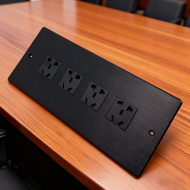 Office Conference Table Desktop Hidden Embedded Socket Multi-Functional Information Cable Box Power Supply Tabletop Wall Surface