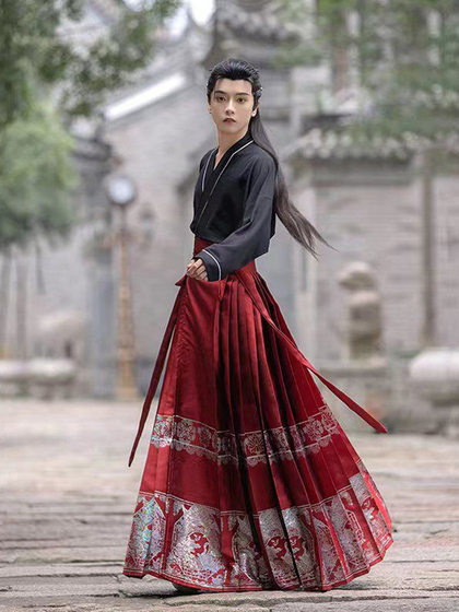 出租中式汉服结婚伴郎伴娘服姐妹装兄弟装舞蹈演出马面裙团体节日