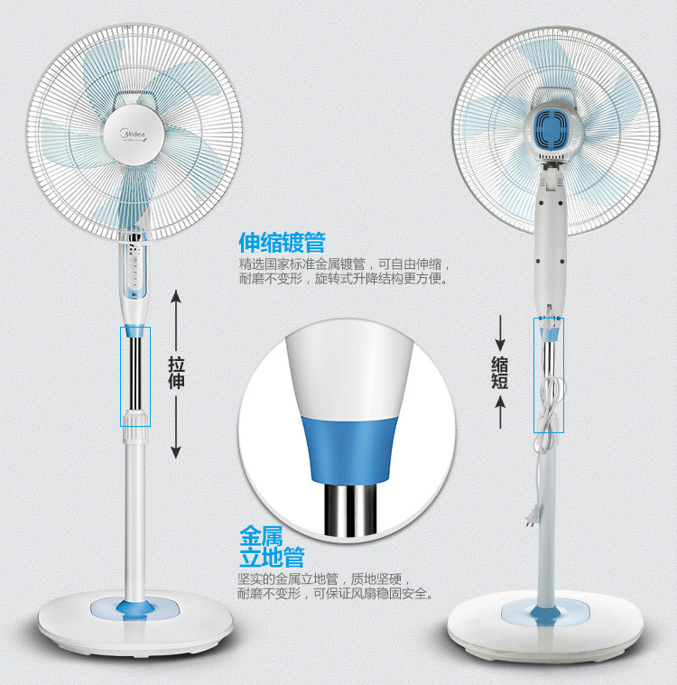 Giải phóng mặt bằng đặc biệt Quạt điều khiển từ xa đẹp Midea Quạt hút bụi điện FS40-15GR 12DR trẻ em mới hot - Quạt điện quạt treo tường mitsubishi