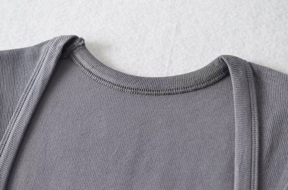 Боди/брюки 西西里美国修身纯色肩梯形领背心连身裤女士时尚适合拉伸底上衣