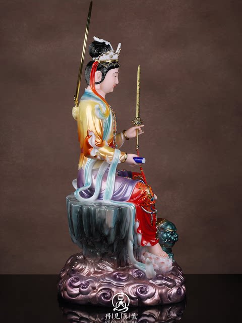 Manjushri Samantabhadra Buddha Statue Manjushri Bodhisattva Samantabhadra Statue White Marble Household Buddhist Hall Worship Manjushri Samantabhadra Ornaments