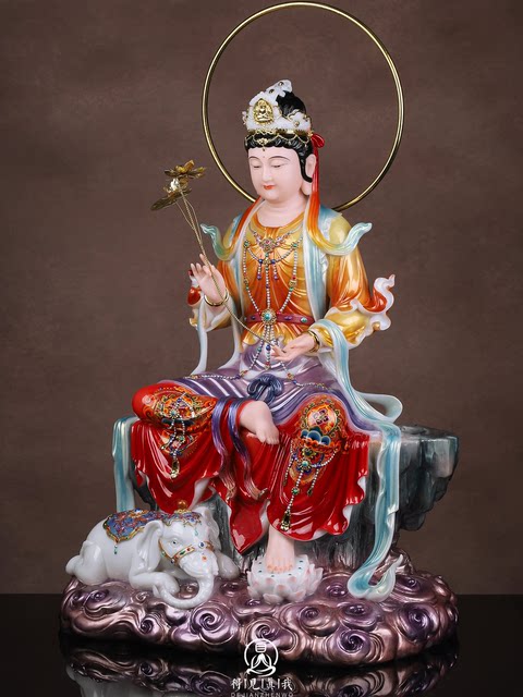 Manjushri Samantabhadra Buddha Statue Manjushri Bodhisattva Samantabhadra Statue White Marble Household Buddhist Hall Worship Manjushri Samantabhadra Ornaments
