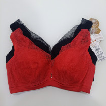 Perfect body ultra-thin underwear big chest small CDE full cup collection silk bra large size W6996