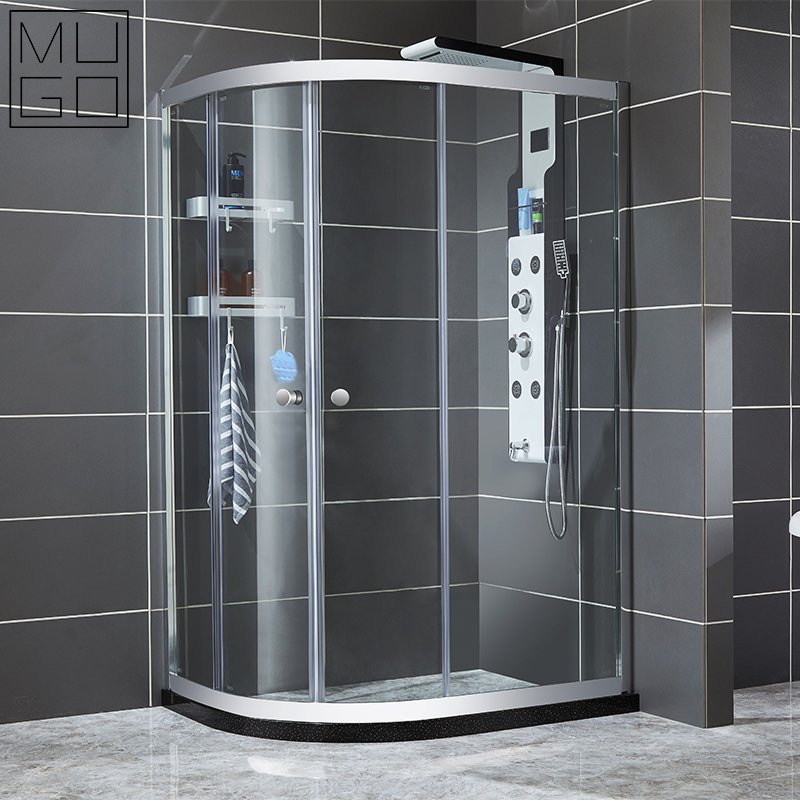 Overall shower room Bathroom Tempered Glass Bath room Cosmetic Room Arc Sector Partition High Strength Bathing Screen Customisation