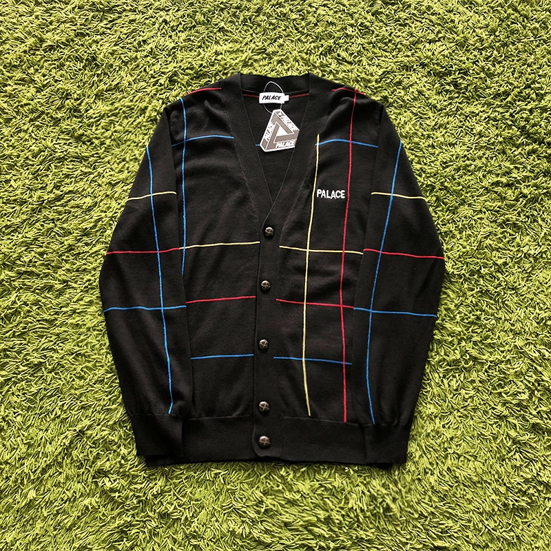 PALACE 18SS GRAMP TING CARDIGAN Áo len dệt kim sọc màu - Cardigan