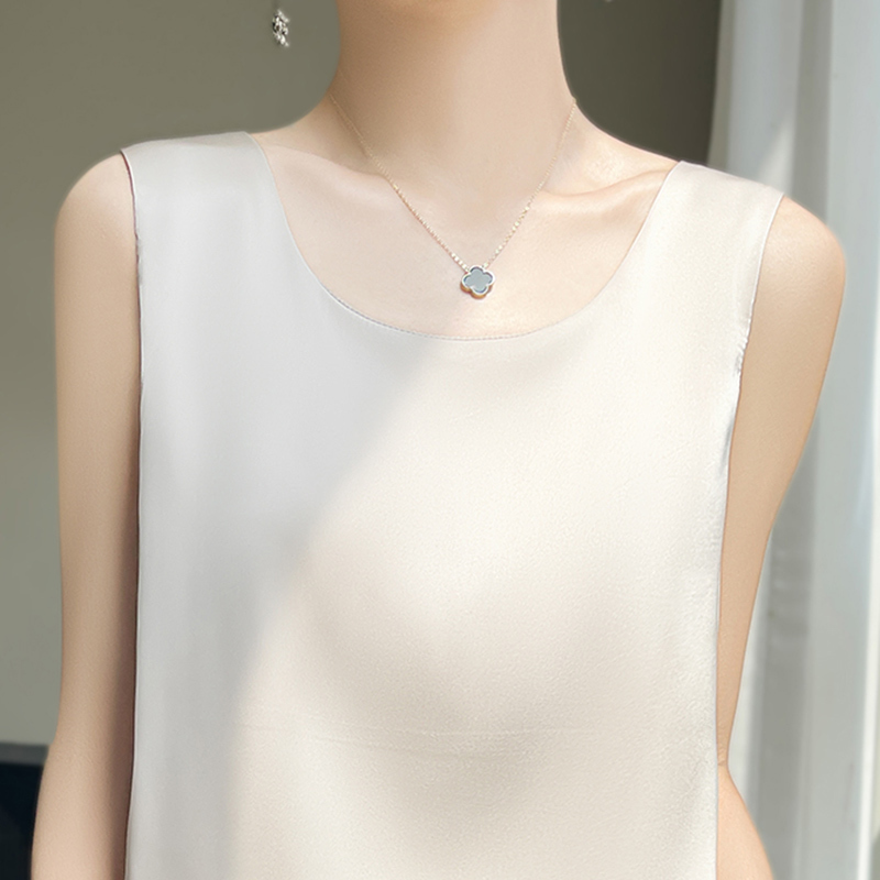 Reversible~V-Neck in Front and Round Neck in Back Satin Camisole for Women, 2026 New Style Summer Top