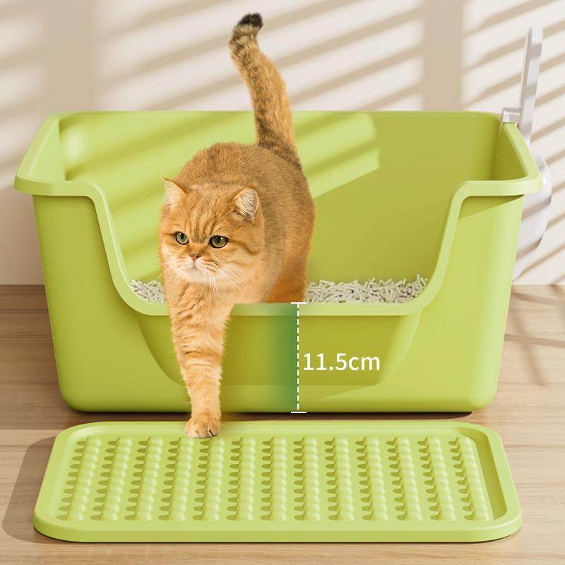 Large Anti-Splash Cat Litter Box, Odor-Proof, Huge Open Cat Litter Tray, Cat Litter Companion 96503