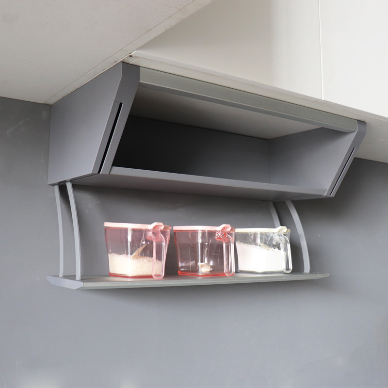 HOFFFNUNG cabinet bottom hidden seasoning box integral cabinet upper cabinet lower turning basket hanging cabinet aluminium alloy containing cabinet drop-down frame