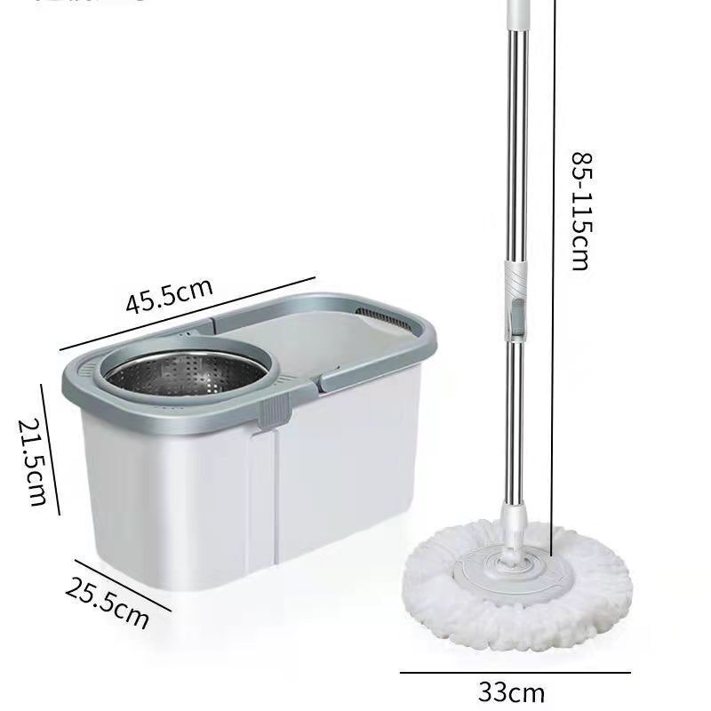 Household Mop Bucket with Wringer, Floor Cleaning Tool, Hands-Free Spin Mop, Mop Bucket with Wringer