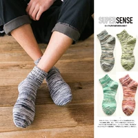 Mùa thu và mùa đông mới vớ nam ống vớ cotton khử mùi vớ retro thủy triều nam vớ Nhật dày dòng ngắn ủng tất cao cổ 